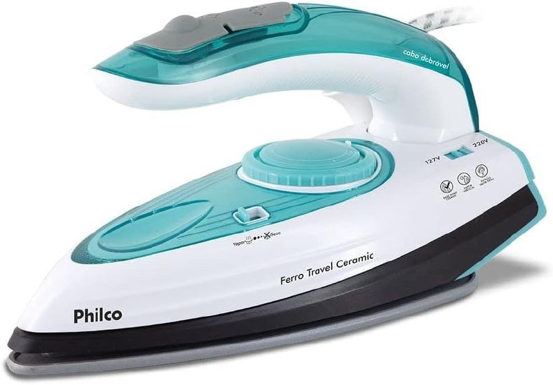 Philco Ferro a Vapor Travel Ceramic Bivolt com Base em Cerâmica