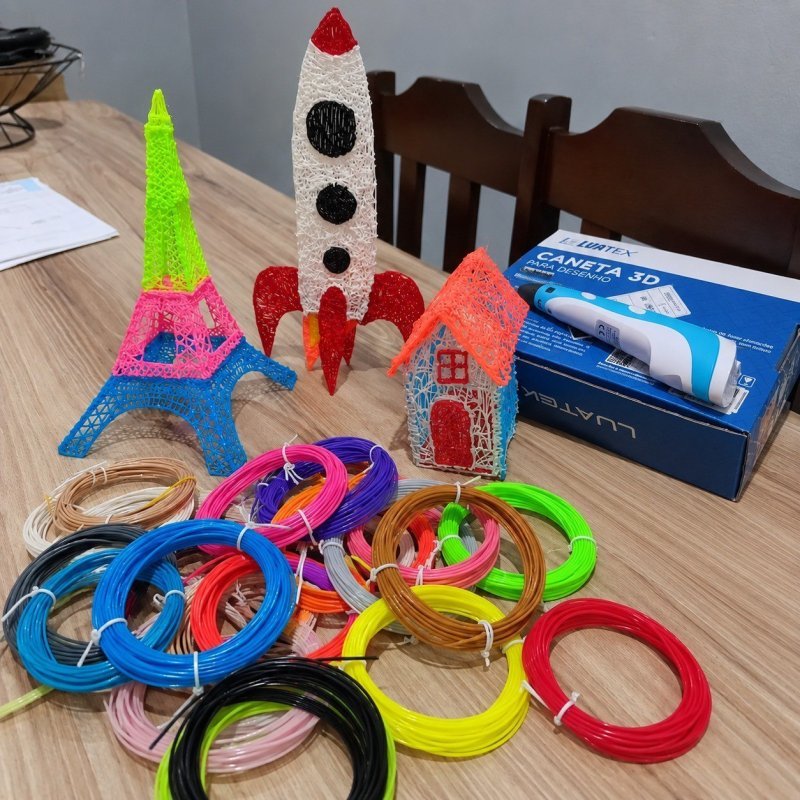 Caneta 3d Infantil Impressora + Refil Filamento 9m + Usb + Frete Grátis