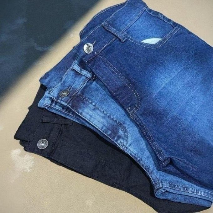 Kit com 3 Calças Jeans Com Elastano + Frete Grátis