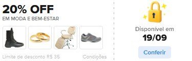 Cupom 20% OFF Em Moda E Bem-Estar Mercado Livre