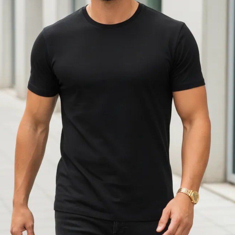 Camiseta Básica Masculina Algodão Lisa Malha Peruana Premium (P ao G1)