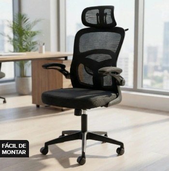 Cadeira de Escritório Vincere Brasil Elegance Graphite II Ergonômica, Preto