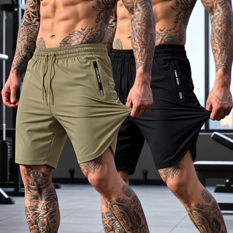 Kit 2 Bermuda Masculina Slim Fitness Esportiva Com Elastano (P ao G1)