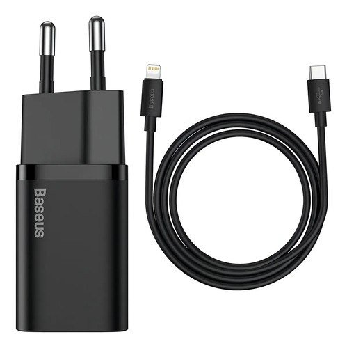 Carregador Turbo Baseus 20W com Cabo para iPhone 14 Preto