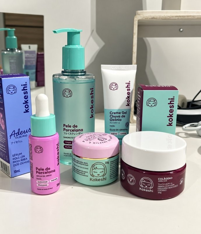 Kit Skincare Tratamento Facial Premium Kokeshi