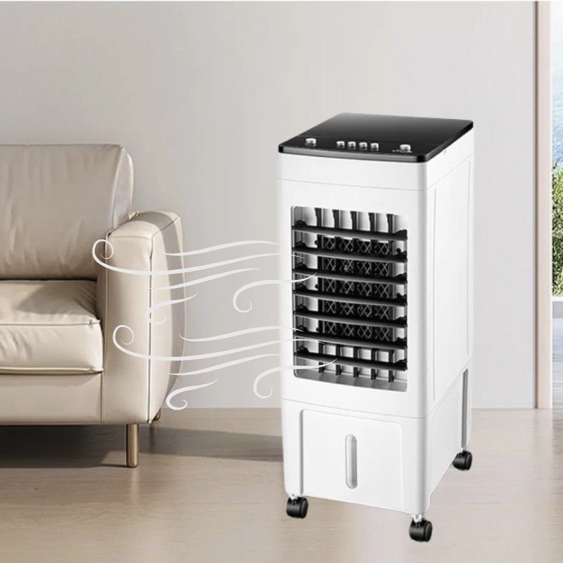 Climatizador Portátil Evaporativo – 3 Velocidades Ventilador Torre Duplo com Umidificador 9L