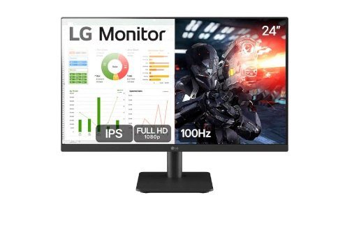 Monitor Gamer LG 24MS500-B 24ms IPS FHD 100hz Ajuste de Inclinação Negro