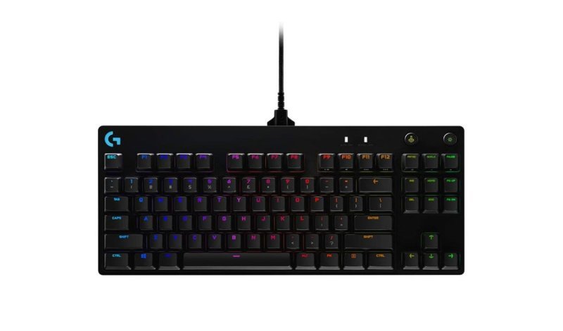Teclado Mecânico Gamer Logitech G PRO com Layout US, RGB LIGHTSYNC, Preto
