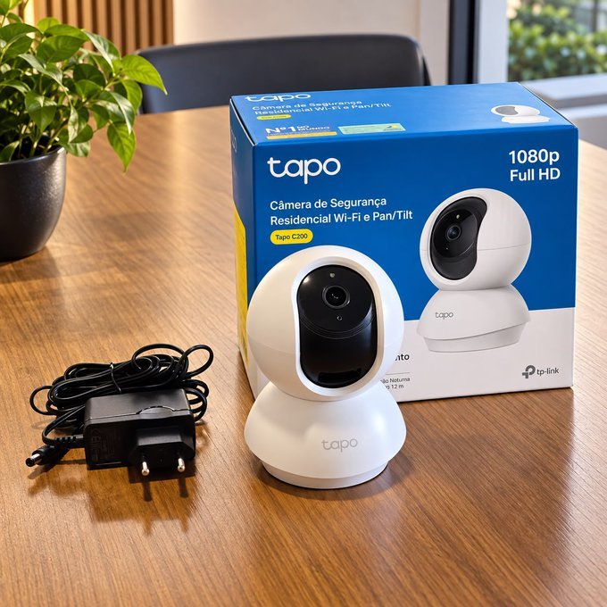 Câmera de Segurança TP-Link Tapo C200 Wifi 1080P 360° + Frete Grátis
