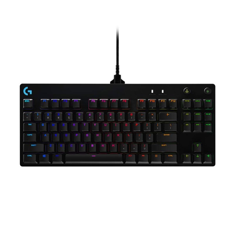 Teclado Mecânico Gamer Logitech G PRO com Layout US, RGB LIGHTSYNC