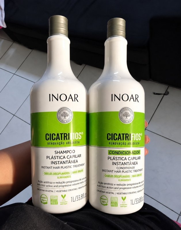 Kit CicatriFios Plástica Capilar Shampoo e condicionador 2x1L, Inoar