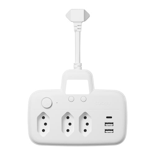 Extensao Eletrica com 3 Tomadas e 2 Interfaces USB