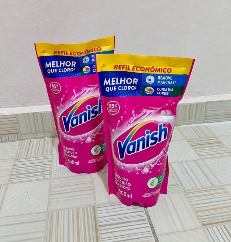 REFIL Tira Manchas Vanish Líquido Multiuso para roupas coloridas Refil Econômico 500ml