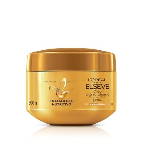 L'Oréal Paris Elseve Óleo Extraordinário Creme de Tratamento para Nutrição Intensa de Cabelos Secos, com Micro-Óleos de Flores Preciosas para Maciez e Brilho 300g