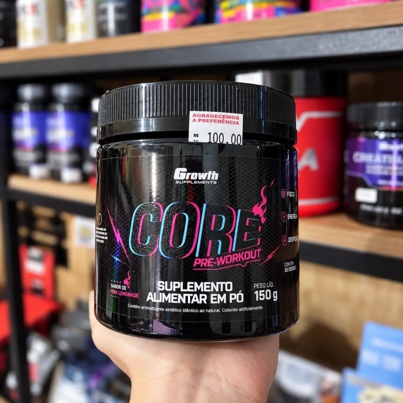 Pré Treino Core 150g Growth Supplements Limonada Rosa