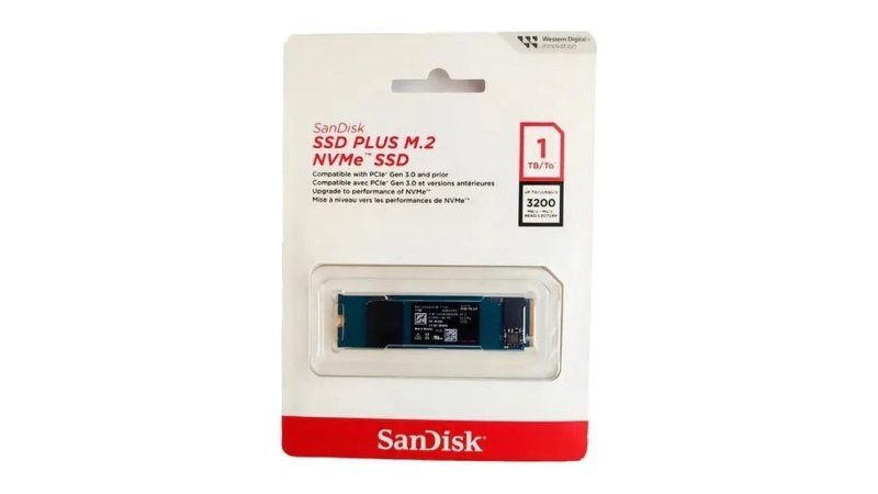 SSD M.2 1tb Sandisk Plus NVMe 2280