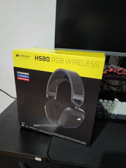 HEADSET CORSAIR HS80 RGB SEM FIO