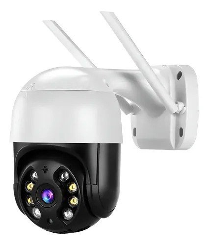 Câmera de Segurança Ip A8 App Icsee Full Hd Wifi 360 Branco/Preto G.Eye