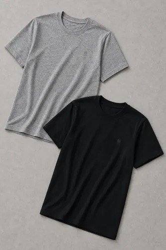 Kit 2 Camisetas Over Masculina Polo Wear Preto-mescla