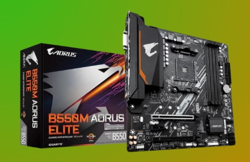Placa Mae Gigabyte B550m Aorus Elite Am4 DDR4 HDMI M-atx Cor Preto