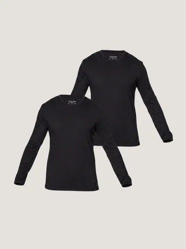 Kit 2 Camisetas Manga Longa Calvin Klein Masculino Blu045 Preto Liso G
