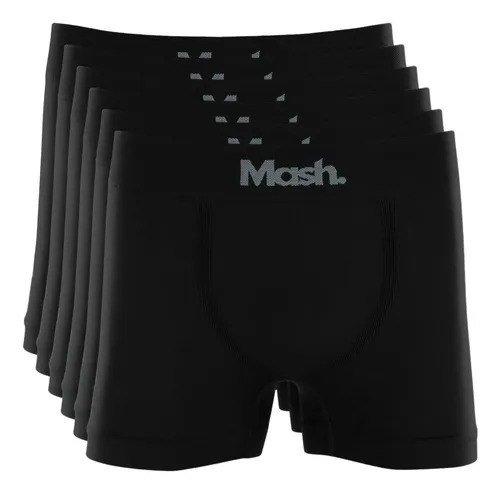 Kit 6 Cuecas Boxer Mash Poliamida Toque Gelado Sem Costura