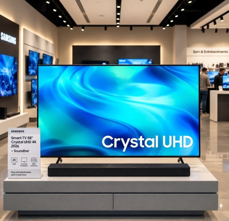 Samsung Smart TV 58" Crystal UHD 4K 2026 + Soundbar Samsung HW-B400F