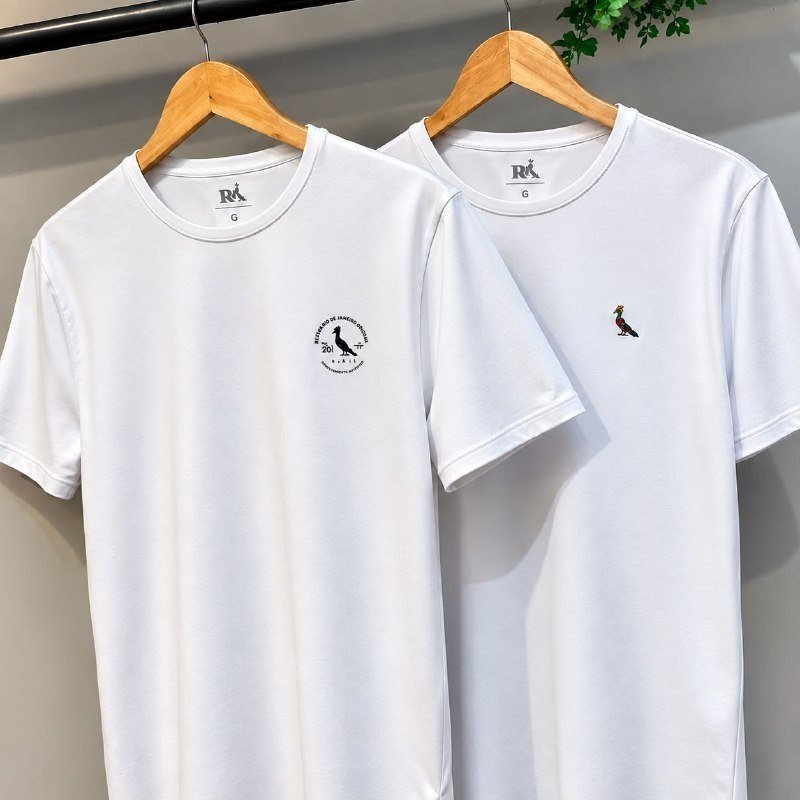 Kit 2 Camisetas Reserva Carimbo E Plantas Branco (M ao GG)
