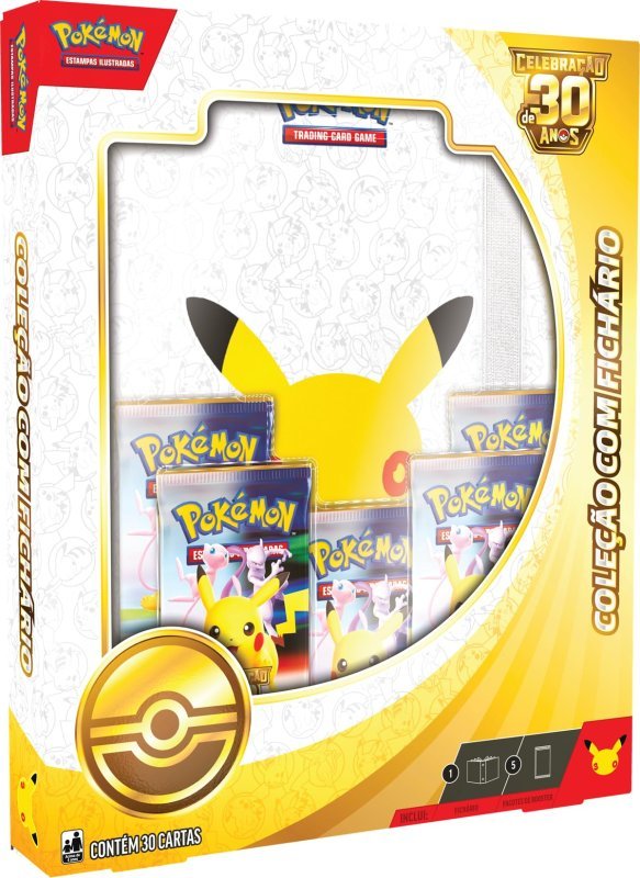 Pokémon TCG Coleção com Fichário de 30 anos