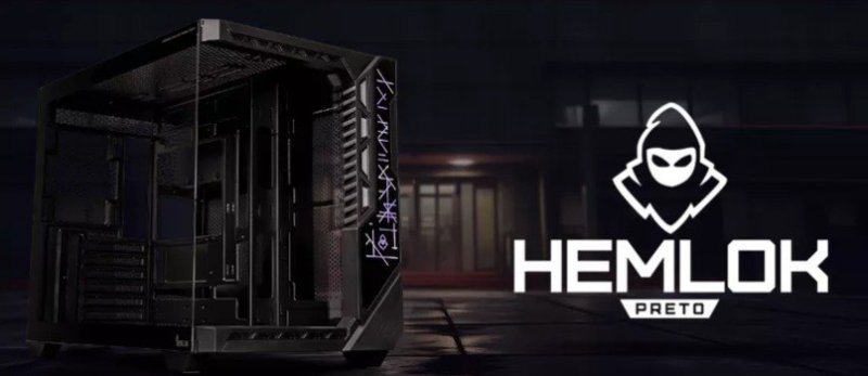 Gabinete Gamer Mancer Hemlok, Mid-Tower, Lateral de Vidro, Preto, MCR-HEMLOK-BK