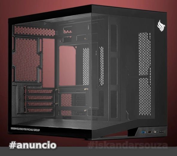 Gabinete Gamer Pichau Osiris, Mini-Tower, Lateral de Vidro, Preto, PG-OSI-BK
