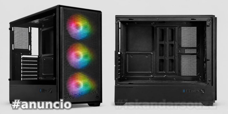 Gabinete Gamer Mancer Mugen, Full-Tower, Lateral de Vidro, Preto, MCR-MGN-BK