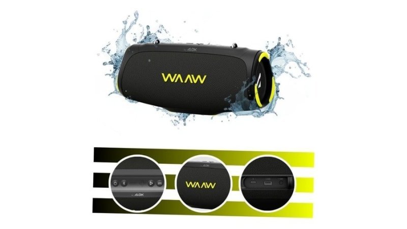 Caixa de Som Bluetooth Boombox Boom 110 40W Rms Ipx7 Waaw By Alok