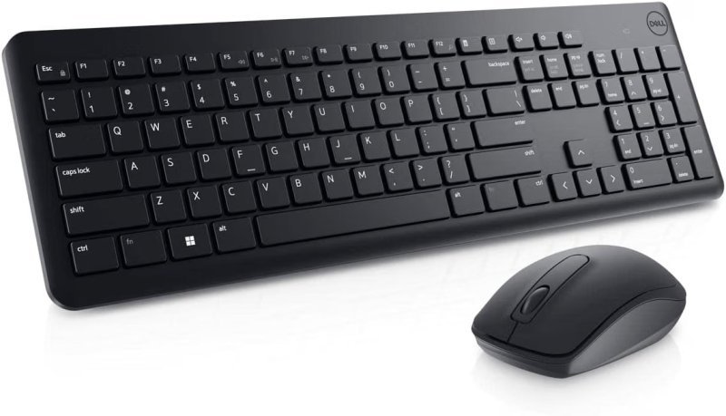 Combo Teclado e Mouse Sem Fio Dell KM3322W 1858, Receptor USB 2,4 GHz