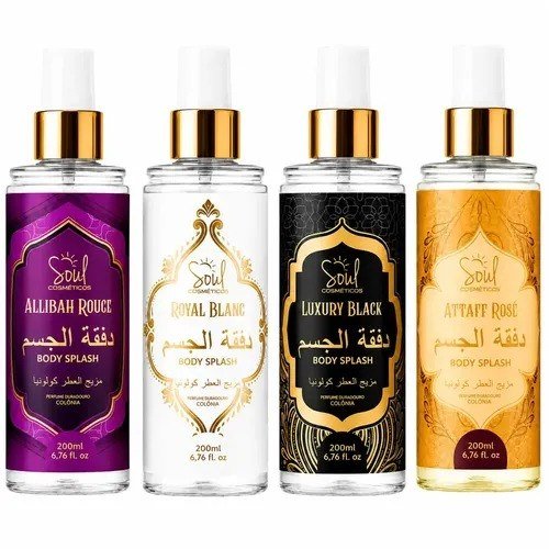 Body Splash Arabe C/4un 200ml Perfume Feminino de Luxo Alta Concentração