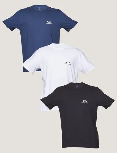 Kit 3 Camisetas Oakley Masculino Misselaneous Ellipse Misselaneous Logomarca P Liso