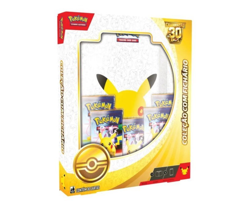 Pokémon Celebração de 30 anos – Box Coleção com Fichário