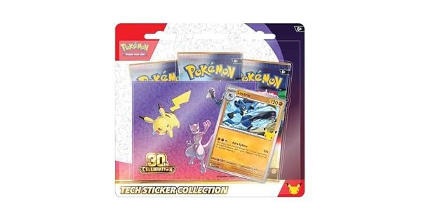 Pokémon TCG: 30th Tech Sticker Collection Lucario Inglês