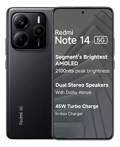 Xiaomi Redmi Note 14 5g 256GB Dual Sim 8GB Cor Preto