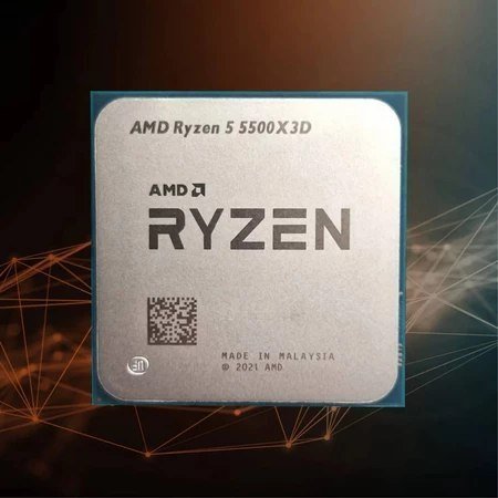 AMD Ryzen 5 5500x3D, 4.0GHz Max Turbo, Cache 96 MB, AM4, (Novo S/Box) DDR4