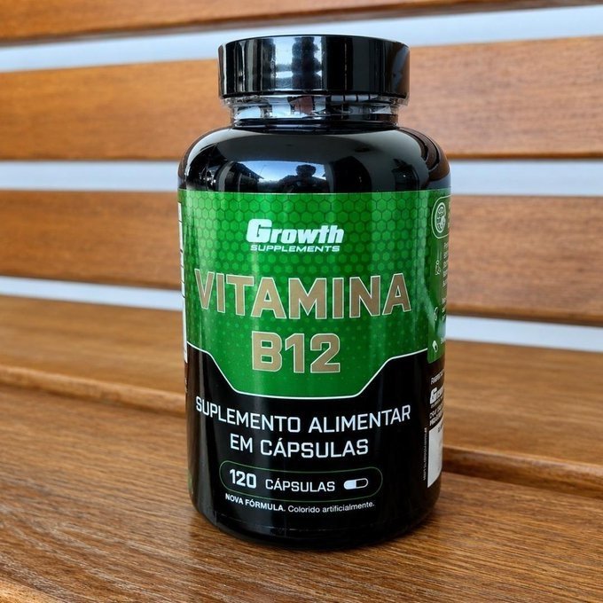120 Cápsulas Vitamina B12 Growth Supplements + Frete Grátis
