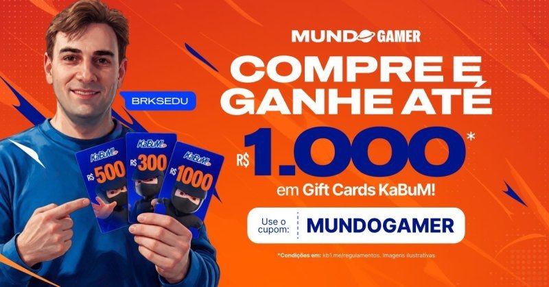 Ganhe Cashback em Gift Card na Kabum