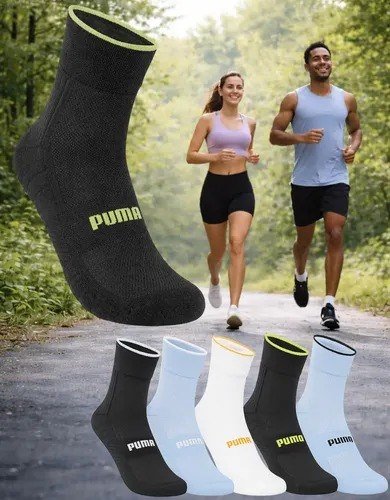Meia Puma Poliamida Esportiva Corrida Dry Fit Ciclismo Sport Grafite G (39-44)
