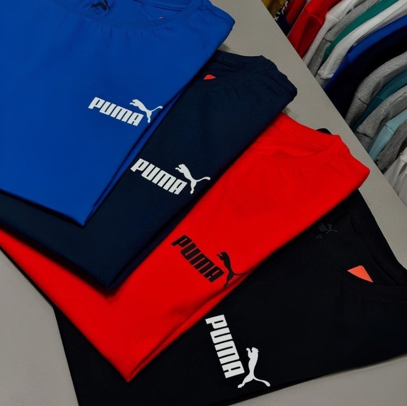 Camiseta Ess Small Puma Logo Poly Tee Masculina Puma