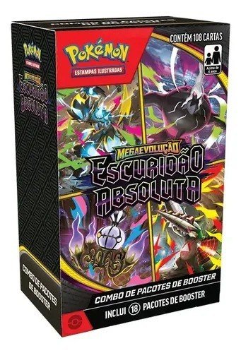 Cartas Pokémon TCG Booster Coleção Escuridão Absoluta 108 Cards Copag