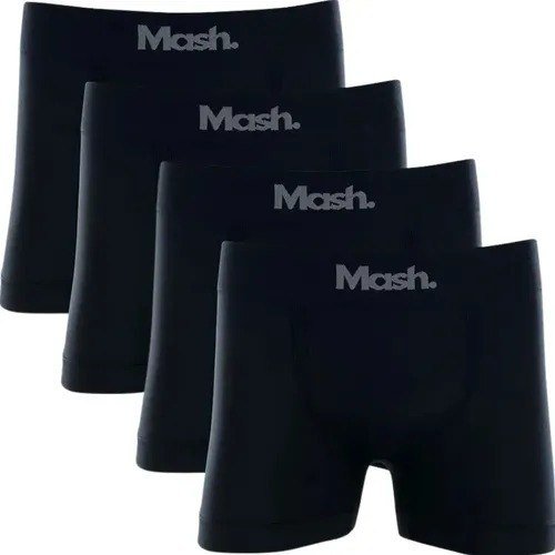 Kit Com 4 Cuecas Boxer Microfibra Mash Box Sem Costura