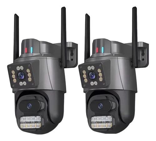 Kit 2 Câmeras de Segurança IP App Icsee Lente Dupla Preto