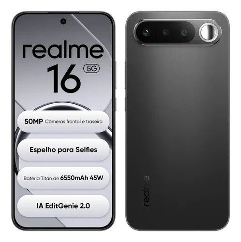 Smartphone Celular Realme 16 5g 256GB 12GB Ram Dual Sim