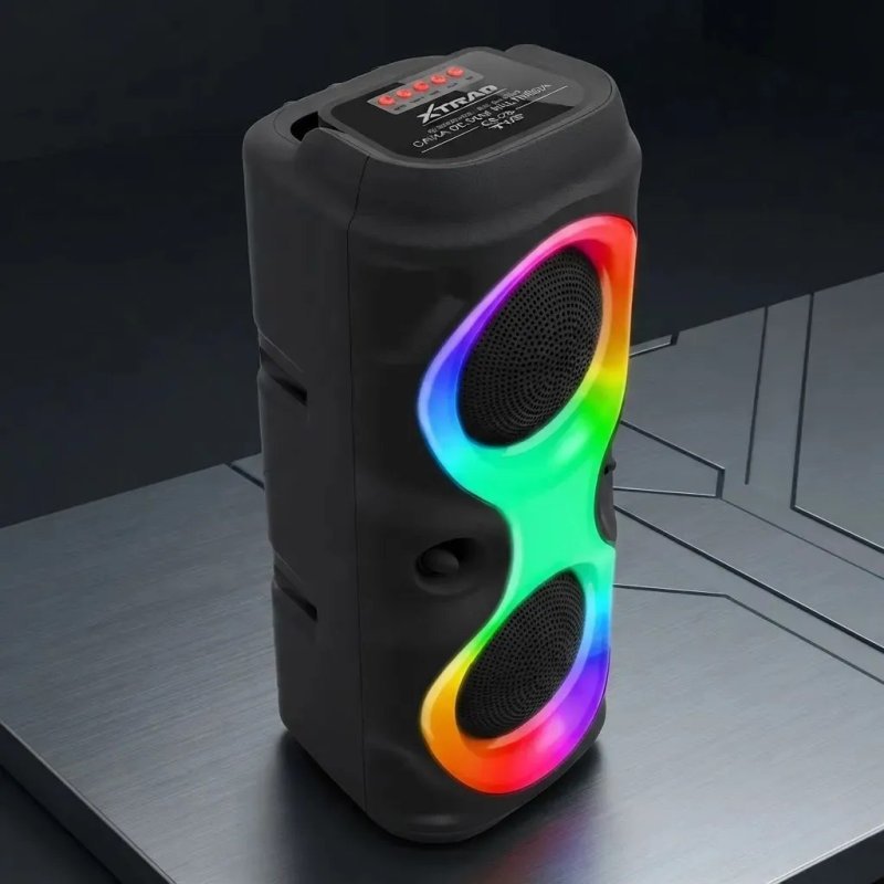 Caixa de Som Portátil Xtrad Bluetooth 50W RGB