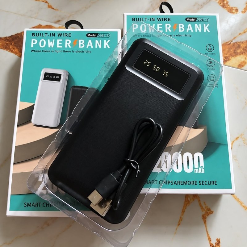 Power Bank 20000mAh Turbo Rápido 22.5W Display Digital